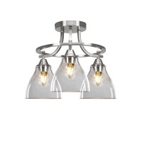 Paramount 3 Light Semi-Flush In Brushed Nickel Finish With 6.25