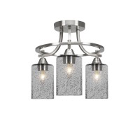 Paramount 3 Light Semi-Flush In Brushed Nickel Finish With 4