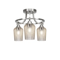 Paramount 3 Light Semi-Flush In Brushed Nickel Finish With 5