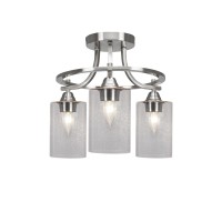 Paramount 3 Light Semi-Flush In Brushed Nickel Finish With 4