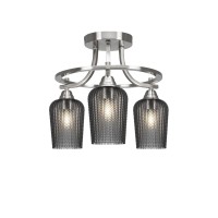 Paramount 3 Light Semi-Flush In Brushed Nickel Finish With 5