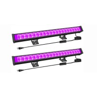 Zsmaiku 2 Pack 30W Black Light Led Black Lights For Glow Party Blacklight 5Ft Plugswitch Black Light Bar Blacklights Black