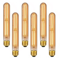 Novelux 73 Inch 2200K Edison Bulbs Amber Dimmablevintage Style Decorative Antique Light Bulbt10 Long Tubular Led Light Bulbs