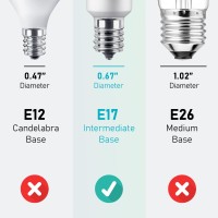 Maelsrlg E17 Intermediate Base Led Bulb, 6W (60 Watt Equivalent) G14 Globe Ceiling Fan Light Bulbs, Cool White 4000K, 600 Lumens, Non-Dimmable, Pack Of 6