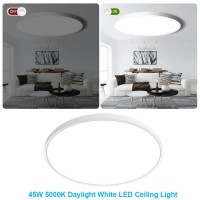 Inshareplus 45W 24 Inch, Led Flush Mount Ceiling Light Fixture, 5600Lm 5000K Daylight White, Ultra-Thin Surface Mount Ceiling Lights, Round Ceiling Lamp For Bathroom, Bedroom, Closet Room, Porch