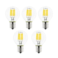 S11 Led Light Bulb,4W Equal To 40W E17 Intermediate Base Mini Globe Bulb, Natural White 4000K,For Desk Lamp,Cabinet,Closet Non-Dimmable 5-Pack