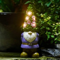 Nacome Solar Gnome Statue For Garden Decor Dwarf Sculpture For Home Decorations Indooroutdoor Patio Lawn Ornament Balconyya