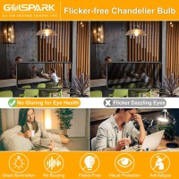 Vintage Led Edison Bulbs E26 Standard Base, Golspark 3000K Soft White 6W E26 Led Bulb 60 Watt Equivalent, Outdoor Antique St58 Filament Clear Glass Type A Light Bulb, 85+Cri, 6 Pack 700Lm Non-Dimmable