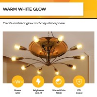 Hizashi E26 Led Bulbs 60 Watt Neutral White 4000K E26 Light Bulbs Dimmable 420Lm G16.5 Edison Bulb For Chandeliers And Ceiling Fan Light Bulbs, Cri 90+, 600Lm, 110V-130V Ac