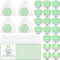 Treela 20 Sets Baby Shower Party Favors Tea Lights Candles For Guests Cute Baby Feet Shaped Burning Thank You Tags Return Gifts