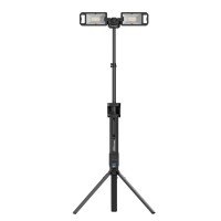 Scangrip Tower 5 Connect 5000 Lumen Floodlight With Integrated Tripod, Power Tool Battery Operated, Flexible Led Flood Lights, Portable, Lightweight And Compact Design