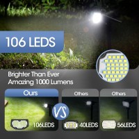 Solar Outdoor Lights, ?????? Leds Super Bright Spot Lights Outdoor Ip68 Waterproof, ???????? Lumens Auto On/Off Solar Landscape Lights, 6500K Daylight White, For Yard, Garden, Pathway, Flag, 2 Pack