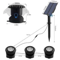 Tsun Solar Pond Light Underwater Led Pond Lights Rgb Submersible Fountain Lights Ip68 Waterproof Fish Tank Light For Aquarium