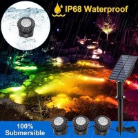 Tsun Solar Pond Light Underwater Led Pond Lights Rgb Submersible Fountain Lights Ip68 Waterproof Fish Tank Light For Aquarium