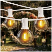 Daybetter Led Outdoor Lights 50Ft Whitewaterproof Globe Led Patio Lights With Edison Vintage Bulbs Connectable Outdoor Lights