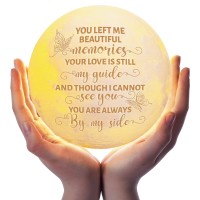 Funnli Sympathy Gift Memorial Gifts For Loss Of Mother Father - Engraved Moon Lamp 4.7In With Stand Bereavement Gifts, Remembrance In Memory Of Loved One Gifts For Loss Grandma Grandpa Loved Ones