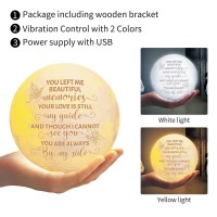 Funnli Sympathy Gift Memorial Gifts For Loss Of Mother Father - Engraved Moon Lamp 4.7In With Stand Bereavement Gifts, Remembrance In Memory Of Loved One Gifts For Loss Grandma Grandpa Loved Ones