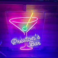 Cionaor Custom Neon Signs, Handmade Personalised Neon Lights Sign For Wall Decor/Bedroom/ Birthday Gift/Weddings/Events/ Business Logo (35Inch, 2Line)