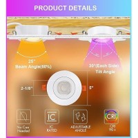 Cloudy Bay 4 Inch Eyeball Smart Led Recessed Light Color Changing Recessed Lighting Compatible With Alexa And Google Home Assist