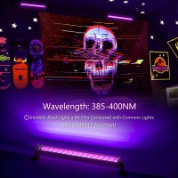 Lamvip 38W Led Black Light Bar Blacklight Bars With Plug And Switch Light Up 22X22Ft Area For Glow Party Halloween Parties Bedr