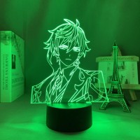 Oakfin Acrylic Led Lamp Genshin Impact Zhongli Led Night Light Game Table Lights For Kids Birthday Gifts, Home Decoration 7 Colors Pxjd