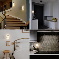 Arixinks Wirelss Motion Sensor Wall Light Indoor,Wall Sconce Led Light, Warm Light 3000K Wall Sconce, Aluminum Wall Night Light With Motion Sensor For Bedroom Kitchen Under Cabinet Closet Hallway