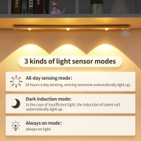 Xpesuvc Under Cabinet Lights Led Motion Sensor Light Indoor Usb Rechargeable Closet Light 3 Light Modes Stepless Dimming Hill