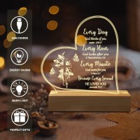 Hiipeenow Christian Gifts For Women Acrylic Engraved Night Light 15 19Cm Mothers Day Inspirational Gifts With Bible Verse An