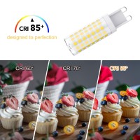 Sapiential Creation G9 Led Bulb 6W T4 G9 Led Halogen Light Bulbs G9 Led Ceramic Bulb Non Dimmable 60 Watts Equivalent 4000K Natural White 600Lm 360 Degrees Beam Angle 6 Pack