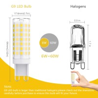 Sapiential Creation G9 Led Bulb 6W T4 G9 Led Halogen Light Bulbs G9 Led Ceramic Bulb Non Dimmable 60 Watts Equivalent 4000K Natural White 600Lm 360 Degrees Beam Angle 6 Pack