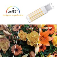 Sapiential Creation G9 Led Bulb G9 Bulb 6W T4 G9 Led Light Bulbs Led Non Dimmable 60 Watts G9 Halogen Ceramic Light Bulbs Equivalent 600Lm 3000K Warm White,360 Degrees Beam Angle,6 Pack