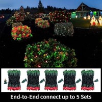 Lamphome Superbright Extendable Christmas Lights Decoration 100 Lights 196Ft Ul Certified Mini Bulb String Lights For Outdoor