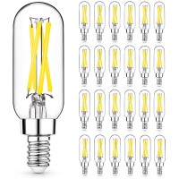 Mlambert 24 Pack Dimmable T6 Led Bulbs4W Equal 40W E12 Candelabra Bulb 5000Kclear 4W E12 Edison Bulb For Chandelierlight Bulb