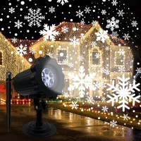 Christmas Snowflake Projector Lights Outdoor, Led Snowfall Projection, Waterproof Led Landscape Decorative Light For Xmas & Halloween Holiday Party, Garden & Home Decorations