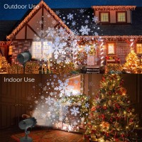 Christmas Snowflake Projector Lights Outdoor, Led Snowfall Projection, Waterproof Led Landscape Decorative Light For Xmas & Halloween Holiday Party, Garden & Home Decorations