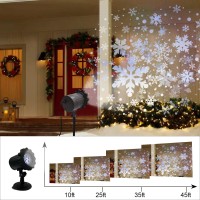 Christmas Snowflake Projector Lights Outdoor, Led Snowfall Projection, Waterproof Led Landscape Decorative Light For Xmas & Halloween Holiday Party, Garden & Home Decorations