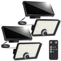 Solar Lights Outdoor,2000 Lumens 88 Led Solar Powered Motion Sensor Flood Lights Security With Remote ,Wall Lights Dusk To Dawn Sensor Lights Waterproof For Door Shed Patio Barn Garden Garage (2 Pack)