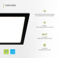 Asd Led Square Recessed Lighting 1112 Inch 2700K3000K3500K4000K5000K 24W 90W Eqv Ultra Thin Dimmable Ceiling Lights With