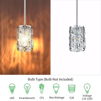 Modern Crystal Pendant Light Fixture 3Pack Chrome Finish Hanging Lighting Crystal Chandelier For Kitchen Island