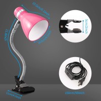 Szmanweisi Metal Desk Lamps Clip On Lamp Clip On Light Portable Clamp On Reading Light Eyecaring Study Table Lamp With Flexible