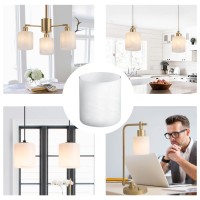 Hghyjrxfkl 1 Pack Alabaster White Glass Lamp Shade Cylinder Glass Lamp Shade Replacement With 158Inch Fitter Opening For Pen