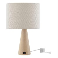 Brynlie Table Lamp 5Ft Power Cord, Usb Charger , Beige