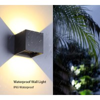 Iwithyou Modern Wall Sconce Led Aluminum Waterproof Wall Lamp, Outdoor Wall Light 6W Outdoor 2Leds For Living Room Bedroom Hallway Corridor Stair Outdoor Wall