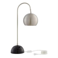 Ambar Table Lamp 5Ft Power Cord, Marble Stone Base , Stainless Steel