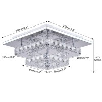 Cainjiazh Mini Chandelier Led Crystal Ceiling Light 2 Layers Flush Mount Ceiling Light Modern Chandelier Lighting For Hallway St