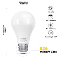 Lumiverse A19 Led Light Bulbs, 2700K Warm White 9 Watt [60W Equivalent] Non-Dimmable, E26 Led Bulb, Ul Listed (12 Pack)