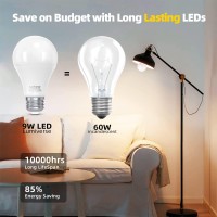 Lumiverse A19 Led Light Bulbs, 2700K Warm White 9 Watt [60W Equivalent] Non-Dimmable, E26 Led Bulb, Ul Listed (12 Pack)