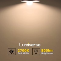 Lumiverse A19 Led Light Bulbs, 2700K Warm White 9 Watt [60W Equivalent] Non-Dimmable, E26 Led Bulb, Ul Listed (12 Pack)