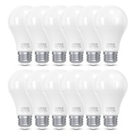 Lumiverse A19 Led Light Bulbs, 5000K Daylight 9 Watt [60W Equivalent] Non-Dimmable, E26 Led Bulb, Ul Listed (12 Pack)