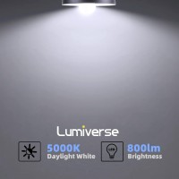 Lumiverse A19 Led Light Bulbs, 5000K Daylight 9 Watt [60W Equivalent] Non-Dimmable, E26 Led Bulb, Ul Listed (12 Pack)